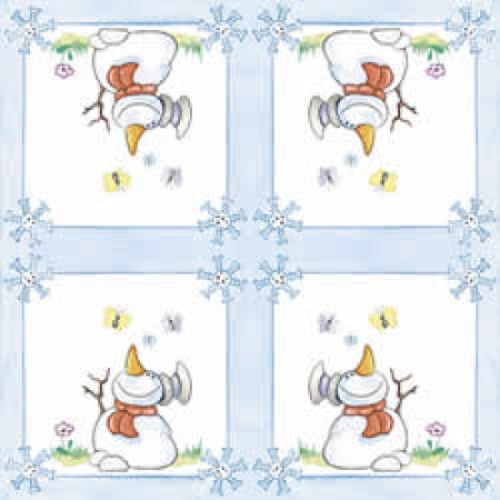 Serviette Schneemann