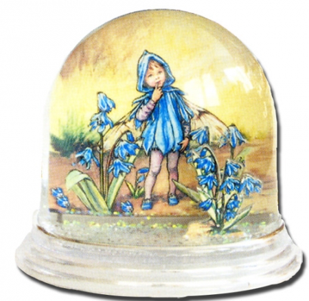 Schneekugel Blaustern