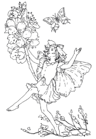 Flower Fairy Stempel Mandelbl�te