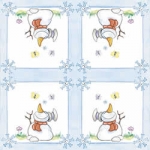 Serviette Schneemann