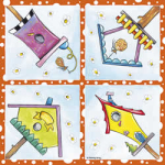 Serviette Vogelh�uschen