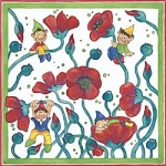 Serviette Mohnblumenzwerge
