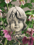 Gartenfigur Blumenkind Grasnelke