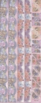 Gepr�gte Sticker Blumenr�nder & -Ecken, ros�-wei�