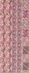 Gepr�gte Sticker Rosenr�nder & -Ecken, rot-ros�