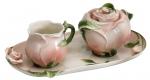 Sammlerporzellan Milch- und Zuckerset Rose