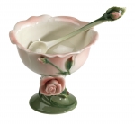 Sammlerporzellan Eisschale Rose