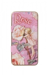 Metalldose eckig Rose