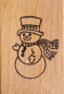 Preview: Motivstempel Schneemann mit Hut