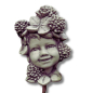Preview: Gartenfigur Blumenkind Glücksklee