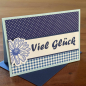 Preview: Karte Color Spirit Blue "Viel Glück"