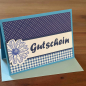 Preview: Karte Color Spirit Blue "Gutschein"