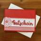 Preview: Karte Color Spirit Red "Gutschein"