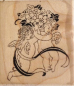 Preview: Motivstempel Engel mit Blumen