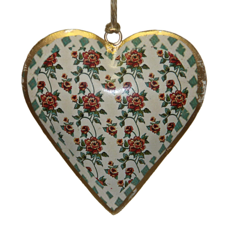 Metallherz Blumen