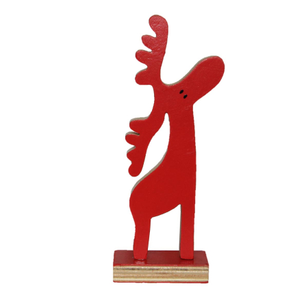 Rentier rot aus Holz