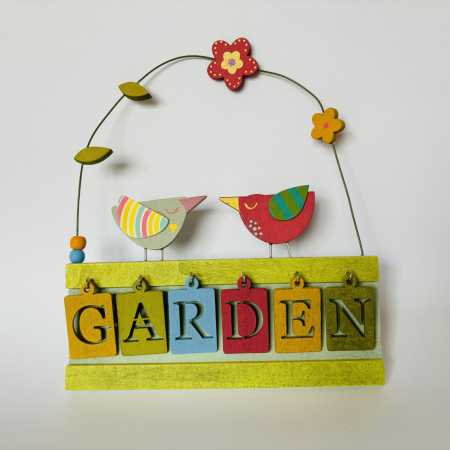 Deko Schild Hänger "GARDEN"