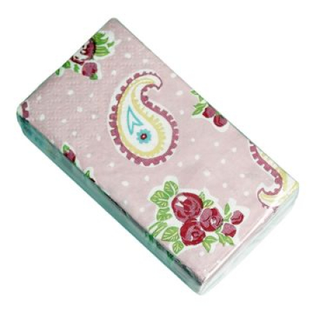 Taschentücher Pink Paisley