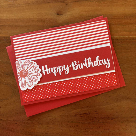 Karte Color Spirit Red "Happy Birthday"
