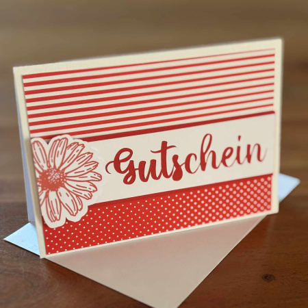 Karte Color Spirit Red "Gutschein"