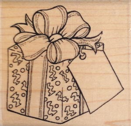 Motivstempel Geschenk mit Anhänger