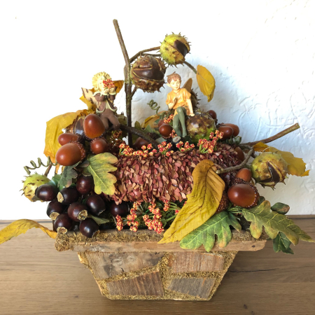 Flower Fairies Gesteck Herbst Kastanie