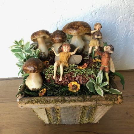Flower Fairies Gesteck Herbst Pilze