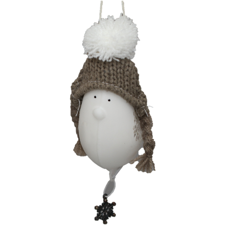 Glasvogel mit Mütze weiß