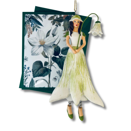 Preview: Mini-Karte Akelei weiss