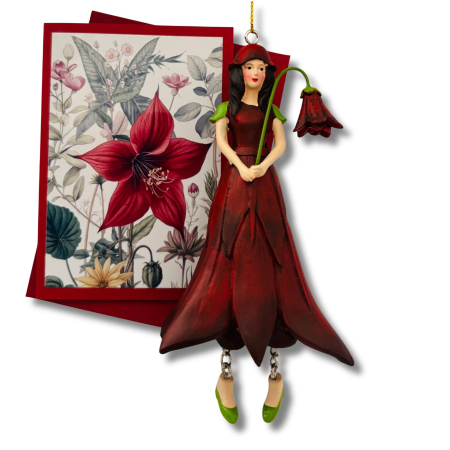 Preview: Mini-Karte Akelei rot