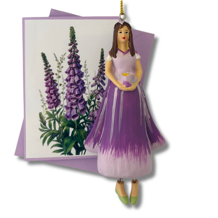 Mini-Karte Fingerhut lila