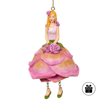 Rosenblütenmädchen ROSA zum Hängen