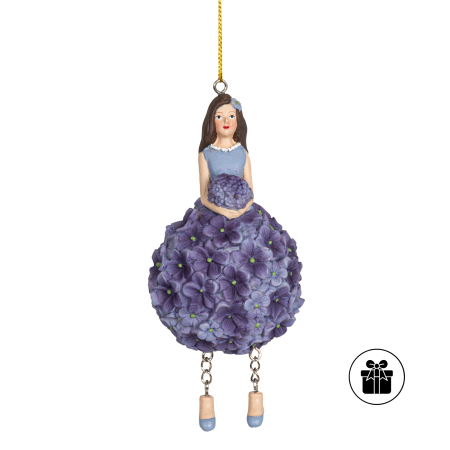 Hortensienmädchen blau zum Hängen