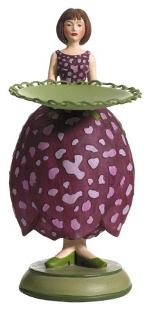 Schachbrettblumenmädchen / Kerzenteller