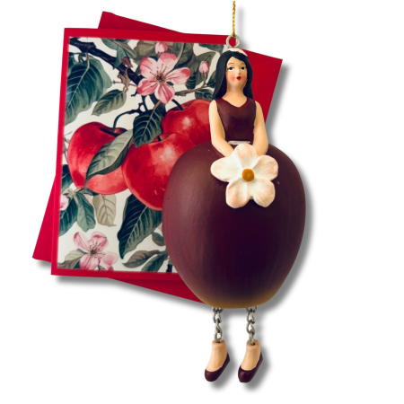 Preview: Mini-Karte Apfel rot