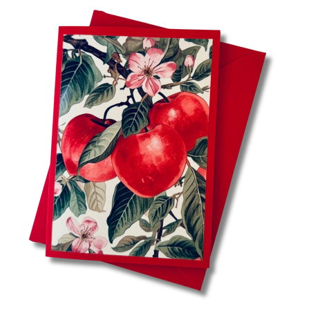 Mini-Karte Apfel rot