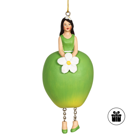 Apfelmädchen GRÜN zum Hängen