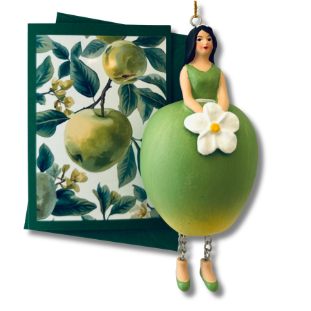 Preview: Mini-Karte Apfel grün