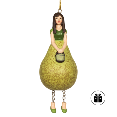 Birnenmädchen GRÜN zum Hängen