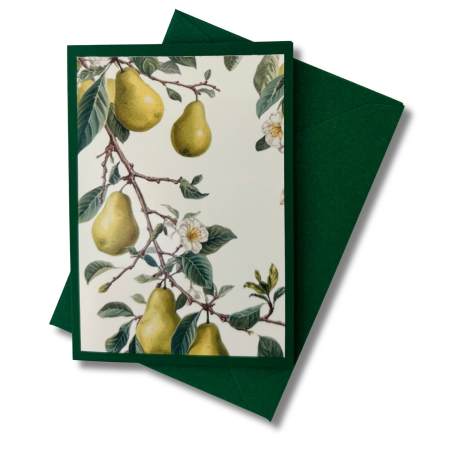 Mini-Karte Birne grün