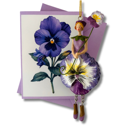 Preview: Mini-Karte Stiefmütterchen