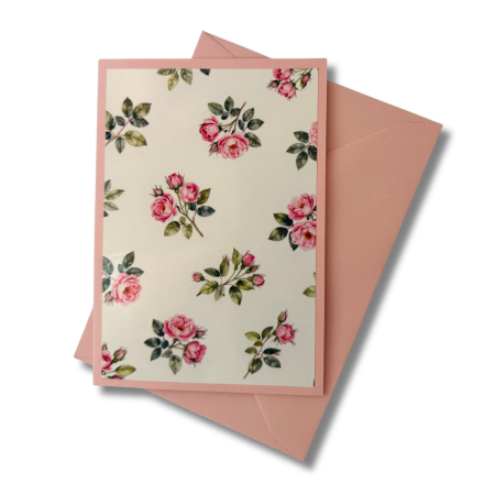 Mini-Karte Rosenknospe rosa
