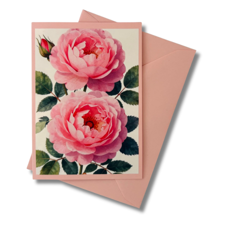 Mini-Karte Rose rosa