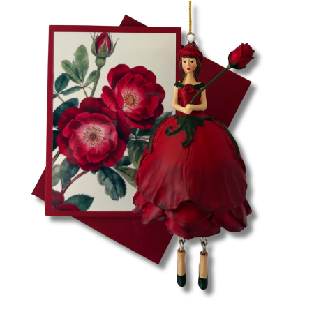 Preview: Rosenmädchen ROT zum Hängen