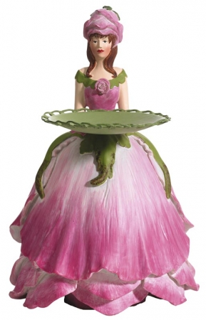 Rosenmädchen rosa / Kerzenteller