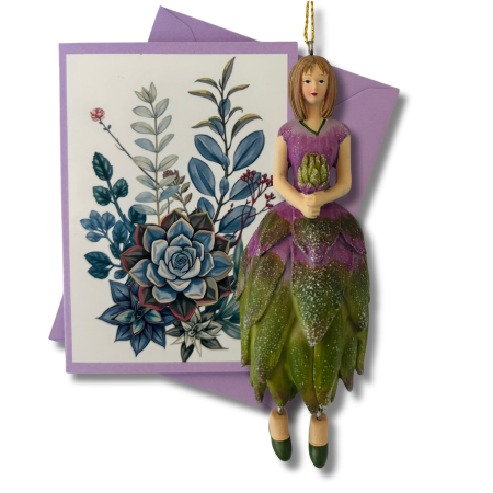 Mini-Karte Protea grün