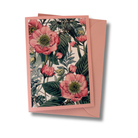 Mini-Karte Christrose rosa