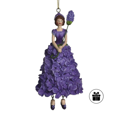 Fliedermädchen DUNKEL-LILA zum Hängen