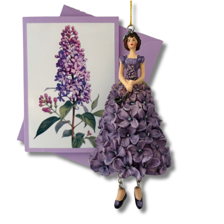 Preview: Mini-Karte Flieder hell-lila