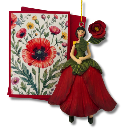 Mini-Karte Mohnblume